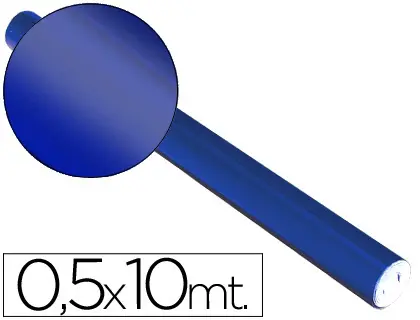 Imagen Papel metalizado azul rollo continuo de 0,5 x 10 mt