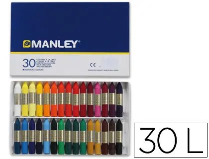 Imagen Lapices cera manley -caja de 30 colores