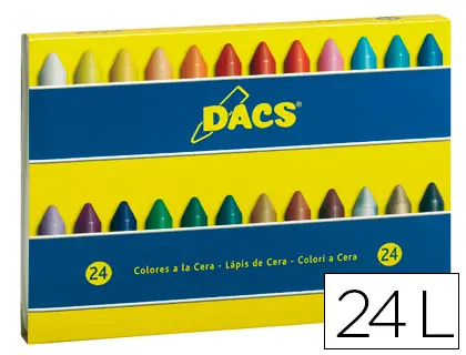 Imagen Lapices cera dacs caja de 24 colores
