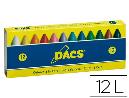 Imagen Lapices cera dacs caja de 12 colores