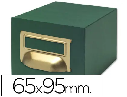 Imagen Fichero fichas tela verde 500 fichas n.1 -tamao 65x95 mm