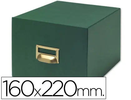 Imagen Fichero fichas tela verde 500 fichas n.5 -tamao 160x220 mm