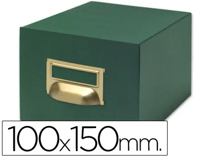 Imagen Fichero fichas tela verde 500 fichas n.3 -tamao 100x150 mm