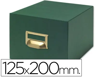 Imagen Fichero fichas tela verde 500 fichas n.4 -tamao 125x200 mm