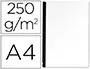 Imagen Tapa de encuadernacion q-connect carton din a4 blanco simil piel caja de 100 unidades 2