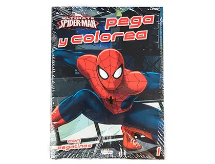 Imagen Cuaderno de colorear spiderman pegacolor con pegatinas 12 paginas 210x280 mm