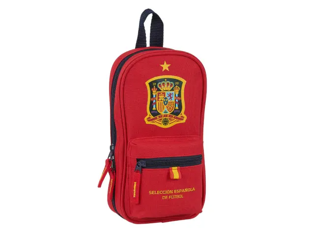 Imagen Plumier escolar safta seleccion espaola de futbol mochila con 4 portatodos llenos 120x50x230 mm