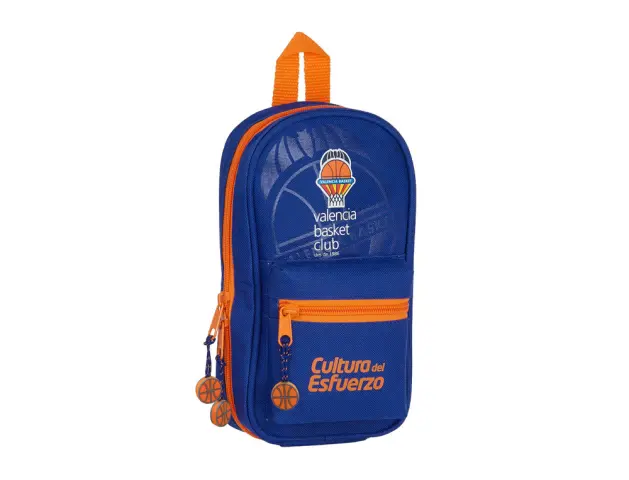 Imagen Plumier escolar safta valencia basket club mochila con 4 portatodos llenos 120x50x230 mm