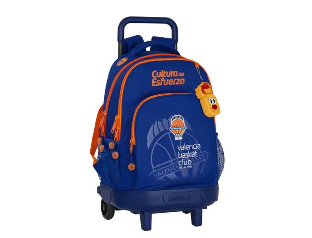 Imagen Cartera escolar safta con carro valencia basket club mochila grande con ruedas compact extraible 330x220x450