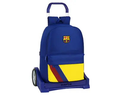 Imagen Cartera escolar con carro safta f.c. barcelona 2 equipacion 19/20 mochila grande con ruedas compact