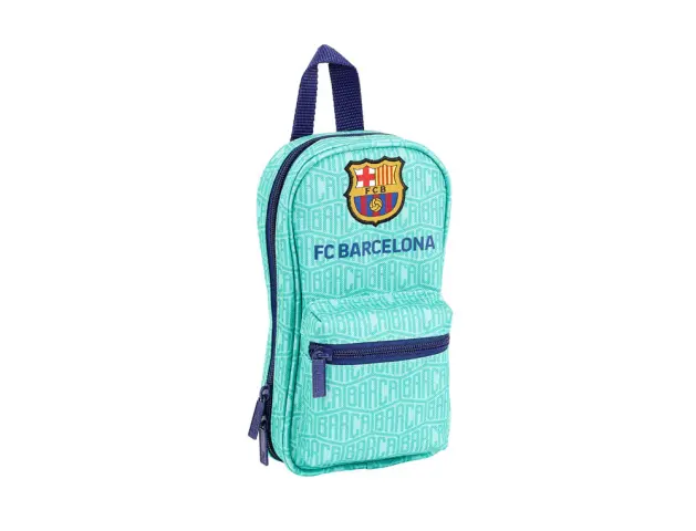 Imagen Plumier escolar safta f.c. barcelona 3 equipacion 19/20 mochila con 4 portatodos llenos 120x50x230 mm