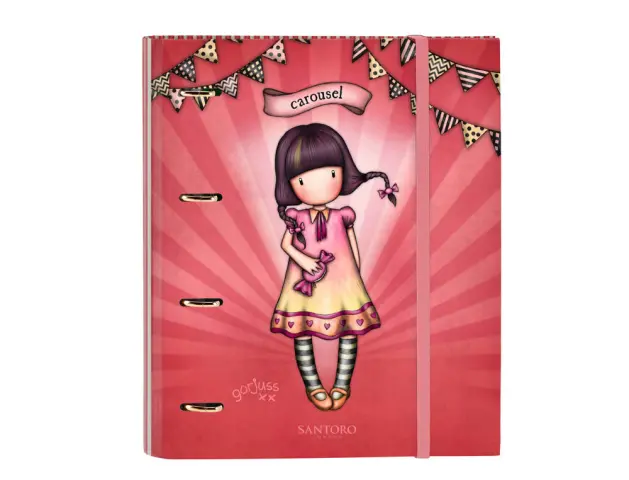 Imagen Carpeta 4 anillas safta a4 con recambio 100 hojas gorjuss fairground 270x35x320 mm