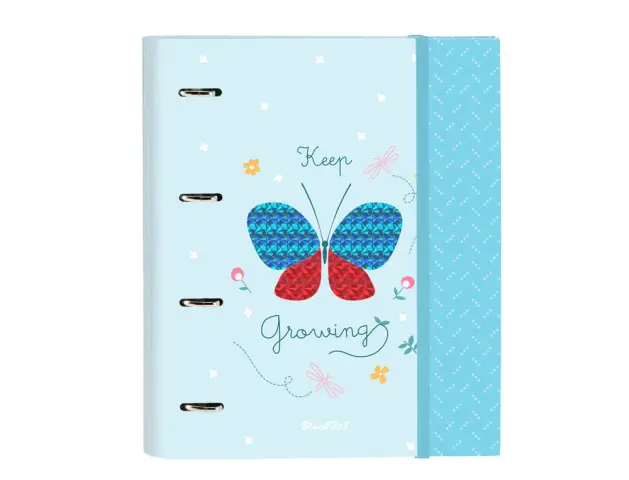 Imagen Carpeta 4 anillas safta a4 con recambio 100 hojas blackfit8 mariposa 270x35x320 mm