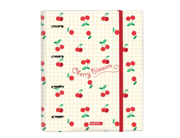 Imagen Carpeta 4 anillas safta a4 con recambio 100 hojas cherry 270x35x320 mm