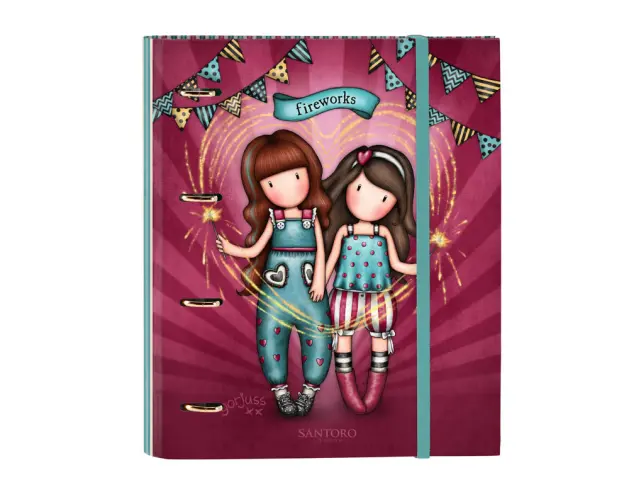 Imagen Carpeta 4 anillas safta a4 con recambio 100 hojas gorjuss fairground 270x35x320 mm