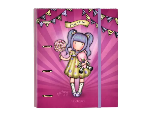 Imagen Carpeta 4 anillas safta a4 con recambio 100 hojas gorjuss fairground 270x35x320 mm