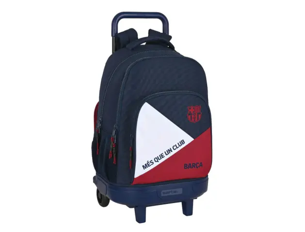 Imagen Cartera escolar safta con carro mochila grande con ruedas compact extraible 330x220x450 mm f.c. barcelona