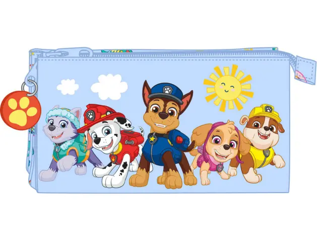 Imagen Bolso escolar portatodo safta triple 220x30x120 mm paw patrol sunshine