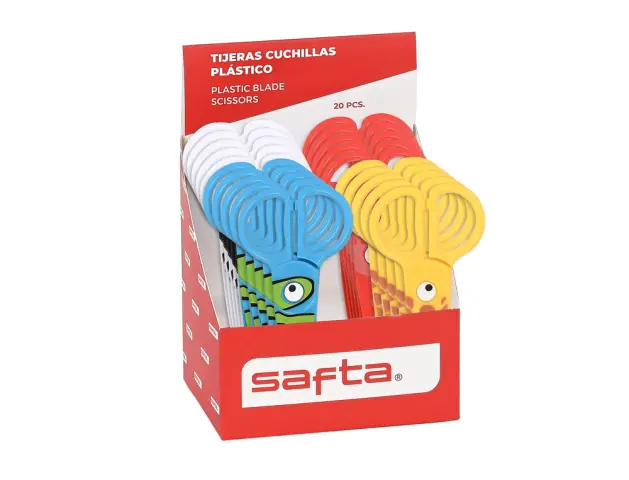 Imagen Tijera escolar safta cuchillas de plastico 130x60x120 mm