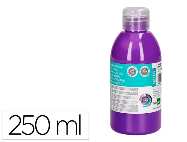 Imagen Pintura acrilica liderpapel bote de 250 ml violeta