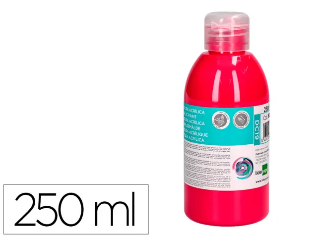 Imagen Pintura acrilica liderpapel bote de 250 ml magenta