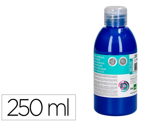 Imagen Pintura acrilica liderpapel bote de 250 ml azul ultramar