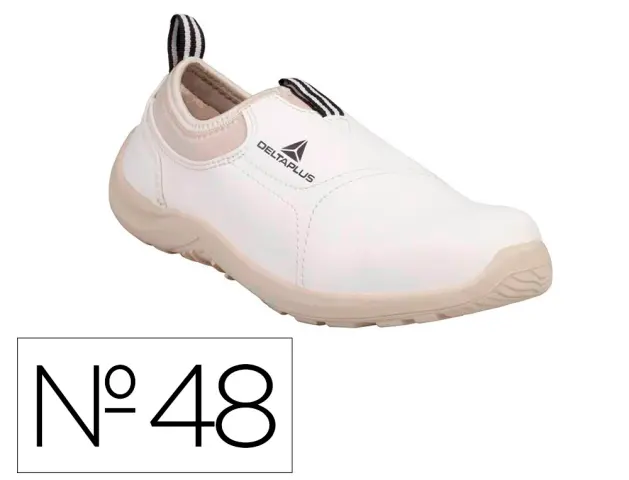 Imagen Zapatos de seguridad deltaplus microfibra pu suela pu mono-densidad color blanco talla 48