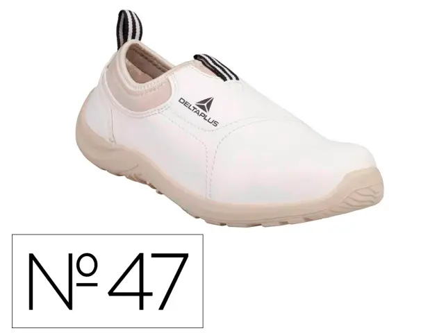 Imagen Zapatos de seguridad deltaplus microfibra pu suela pu mono-densidad color blanco talla 47
