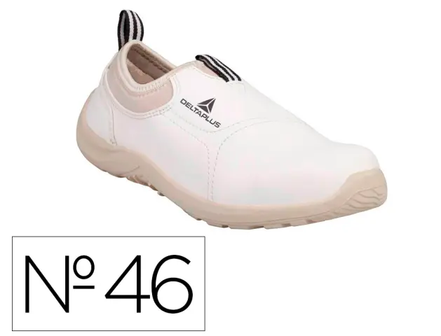 Imagen Zapatos de seguridad deltaplus microfibra pu suela pu mono-densidad color blanco talla 46