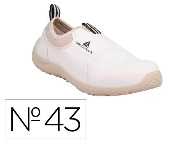 Imagen Zapatos de seguridad deltaplus microfibra pu suela pu mono-densidad color blanco talla 43