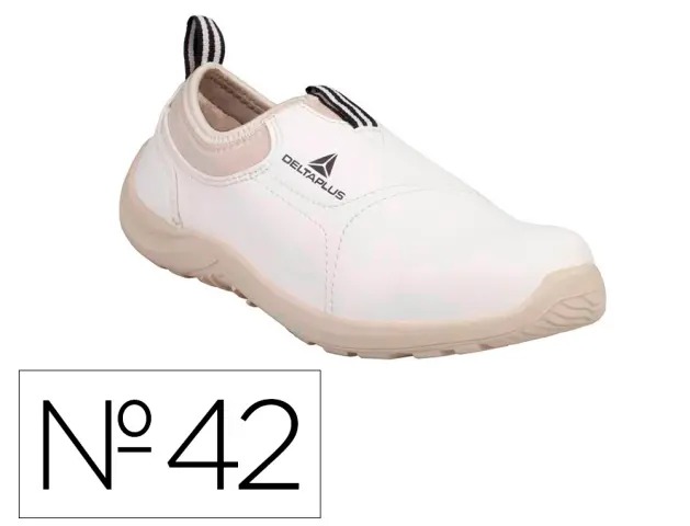 Imagen Zapatos de seguridad deltaplus microfibra pu suela pu mono-densidad color blanco talla 42