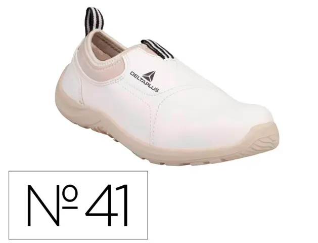 Imagen Zapatos de seguridad deltaplus microfibra pu suela pu mono-densidad color blanco talla 41