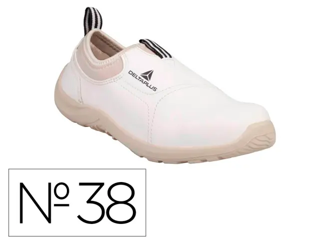 Imagen Zapatos de seguridad deltaplus microfibra pu suela pu mono-densidad color blanco talla 38