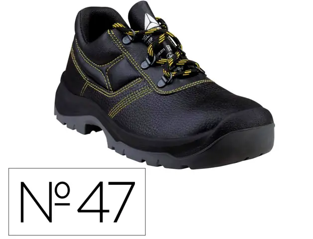 Imagen Zapatos de seguridad deltaplus piel crupon pigmentada suela pu bi densidad color negro talla 47