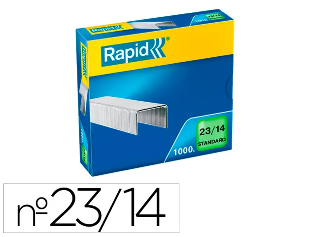 Imagen Grapas rapid 23/14 mm galvanizada caja de 1000 unidades