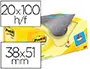 Imagen Bloc de notas adhesivas quita y pon post-it super sticky amarillo canario 38x51 mm pack promocional 20+4 gratis 2