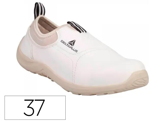 Imagen Zapatos de seguridad deltaplus microfibra pu suela pu mono-densidad color blanco talla 37