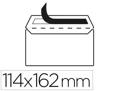 Imagen Sobre liderpapel n 19 blanco c6 114x162 mm tira de silicona paquete de 25 unidades