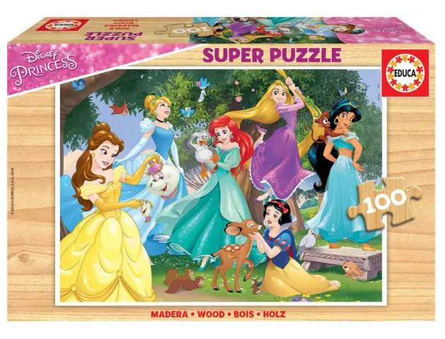 Imagen Puzle safta madera 100 piezas princesas disney magical 167x225x65 mm