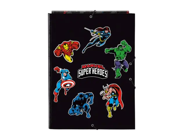 Imagen Carpeta safta gomas carton folio solapas avengers super heroes