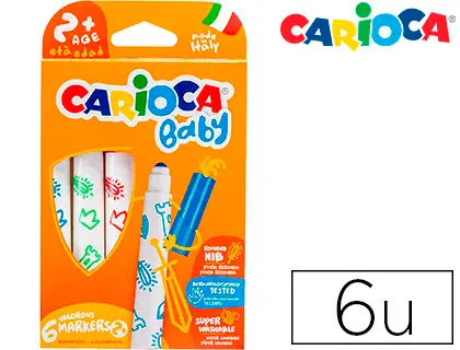 Imagen Rotulador carioca baby 2 aos caja 6 colores surtidos
