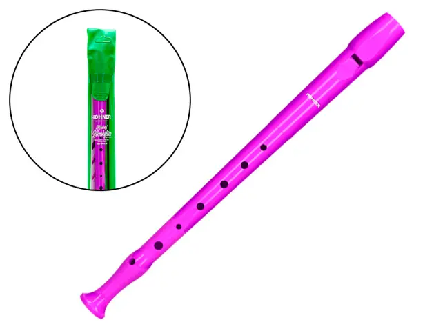 Imagen Flauta hohner 9508 color violeta funda verde y transparente