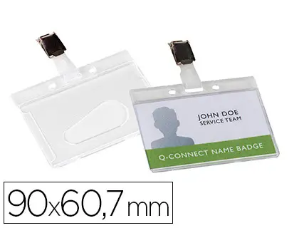 Imagen Identificador q-connect rigido plastico acabado brillante con pinza kf14148 9x6,7 cm