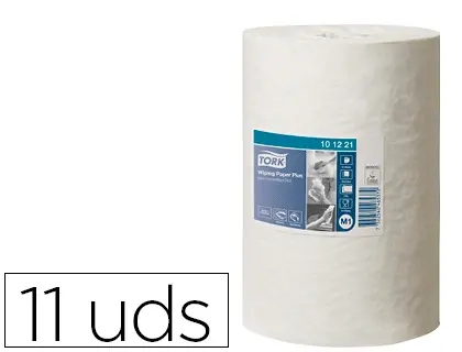 Imagen Papel secamanos tork secado extra ancho 215 mm largo 74,9 mt 2 capas para dispensador m1 paquete de 11 unidades