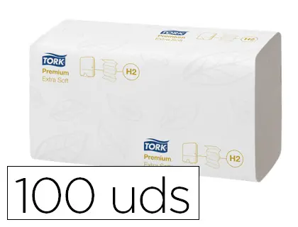 Imagen Toalla secamanos tork xpress extrasuave engarzada 2 capas 34x21,2 cm paquete de 100 unidades