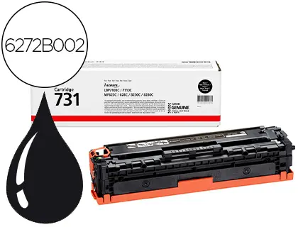 Imagen Toner canon 731 bk i-sensys lbp7100cn / lbp7110cw / mf623cn / mf628cw / mf8230cn / mf8280cw negro 1400 paginas