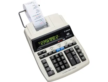 Imagen Calculadora canon impresora mp120 mg es ii pantalla lcd enchufe corriente 12 digitos color gris