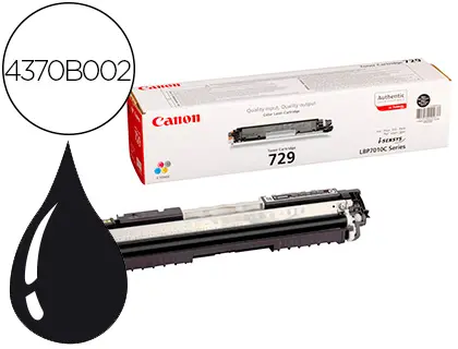 Imagen Toner canon 729 bk i-sensys lbp7010c / lbp7018c negro 1.200 pag