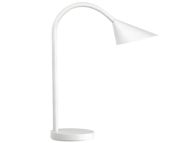 Imagen Lampara de escritorio unilux sol led 4w brazo flexible abs y metal blanco base 14 cm diametro