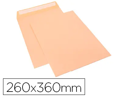 Imagen Sobre sam bolsa celulosa chamoix 90 gr tira de silicona 260x360 mm tira silicona caja 250 unidades